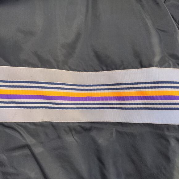 FedEx Stan Herman Men's Winter Coat Black XXL Actual 55x31.5 Vintage Striped - Picture 7 of 16